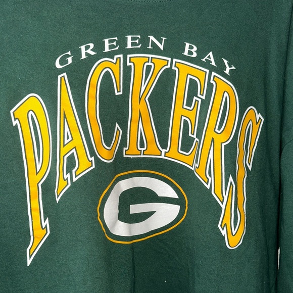 Green Bay Packers Dark Green Cropped Long Sleeve Tee - Picture 4 of 5